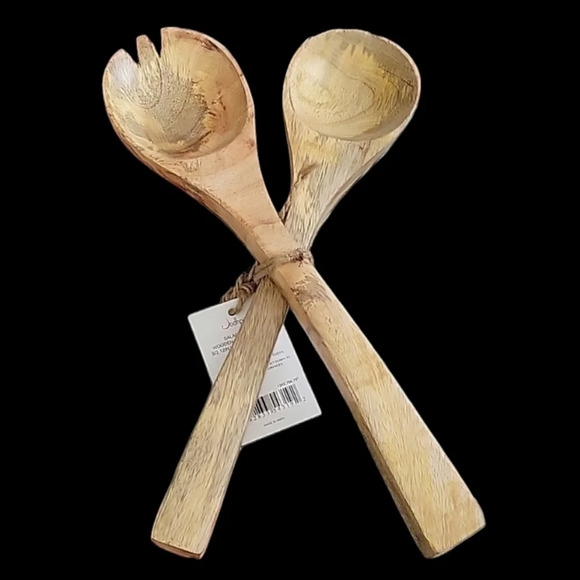 ⭐️CLEARANCE⭐️ NWT Jodhpuri Wooden Salad Set - Picture 1 of 5